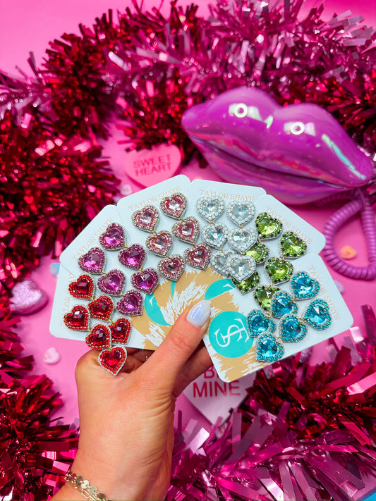 Rosaline Triple Beaded Hearts