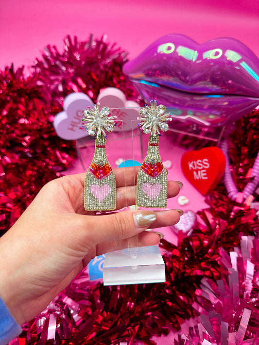 Beaded Heart Bottles