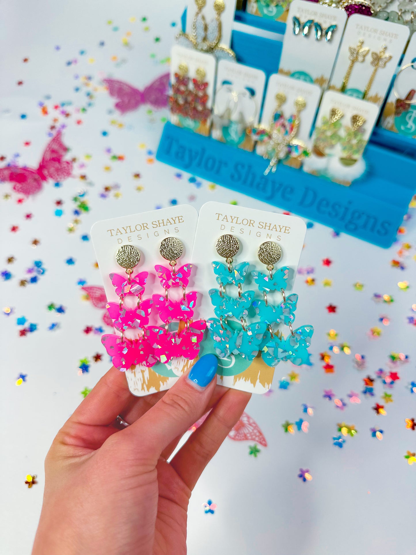 Cotton Candy Triple Butterflies