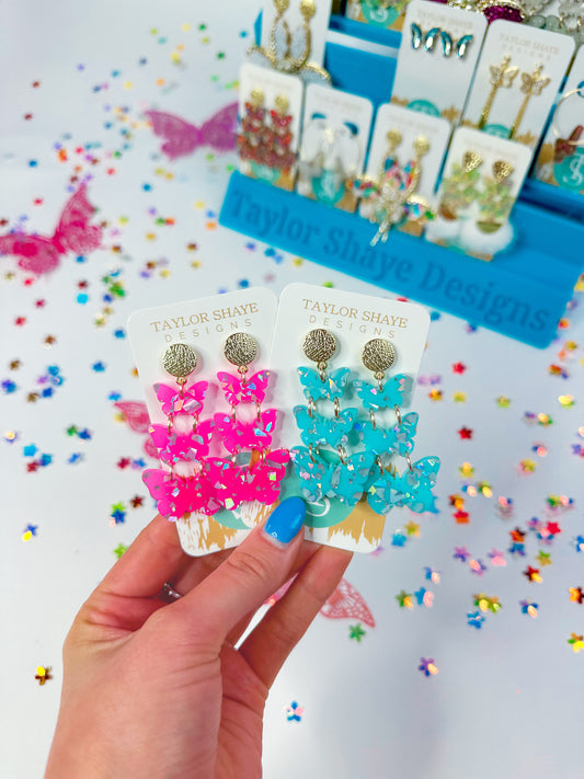 Cotton Candy Triple Butterflies