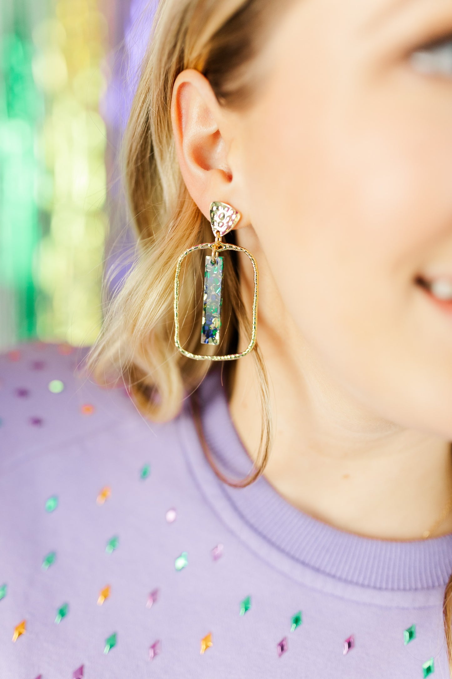 Mardi Gras Stick Hoops