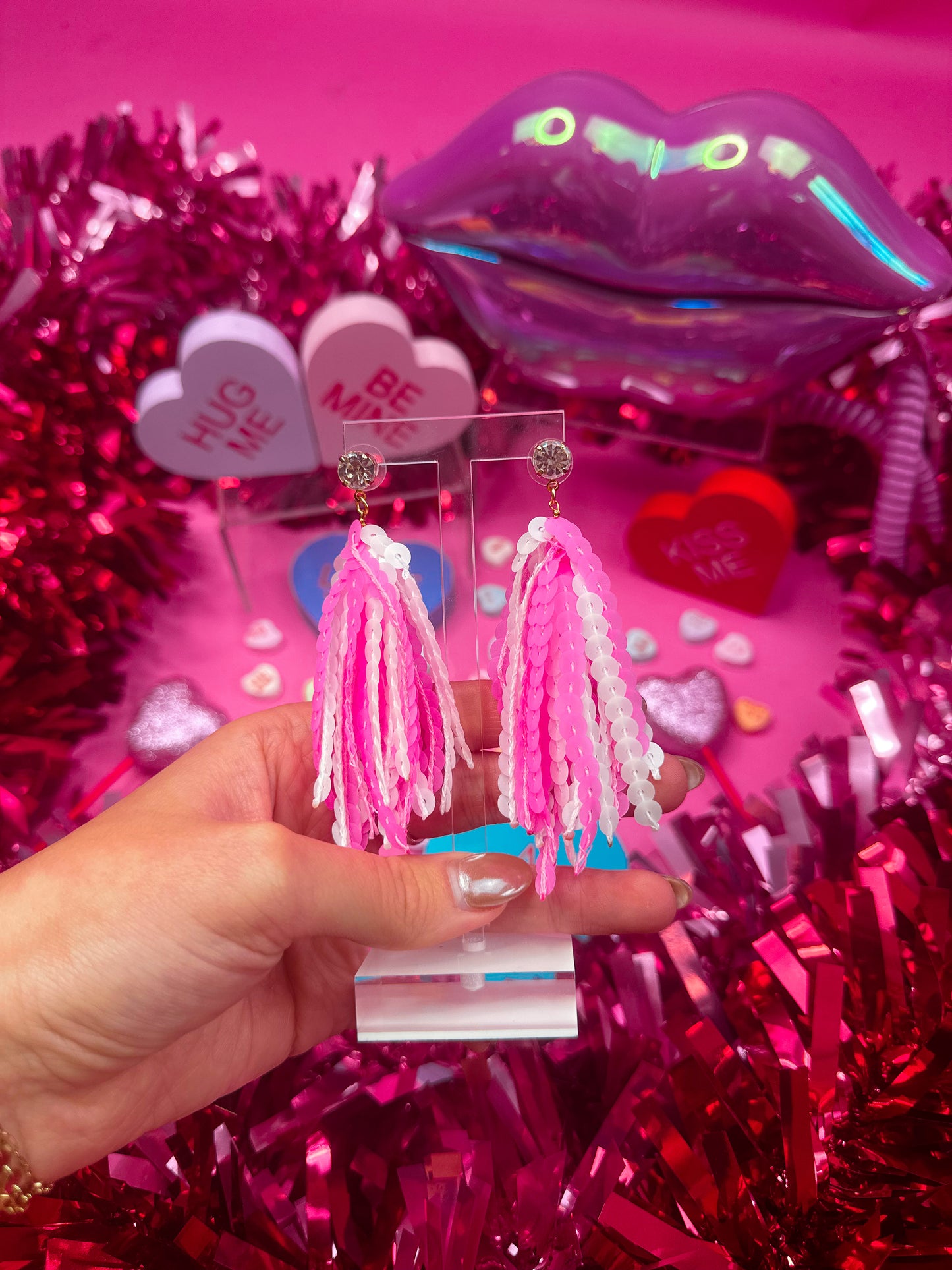 Valentine Sequin Tassel