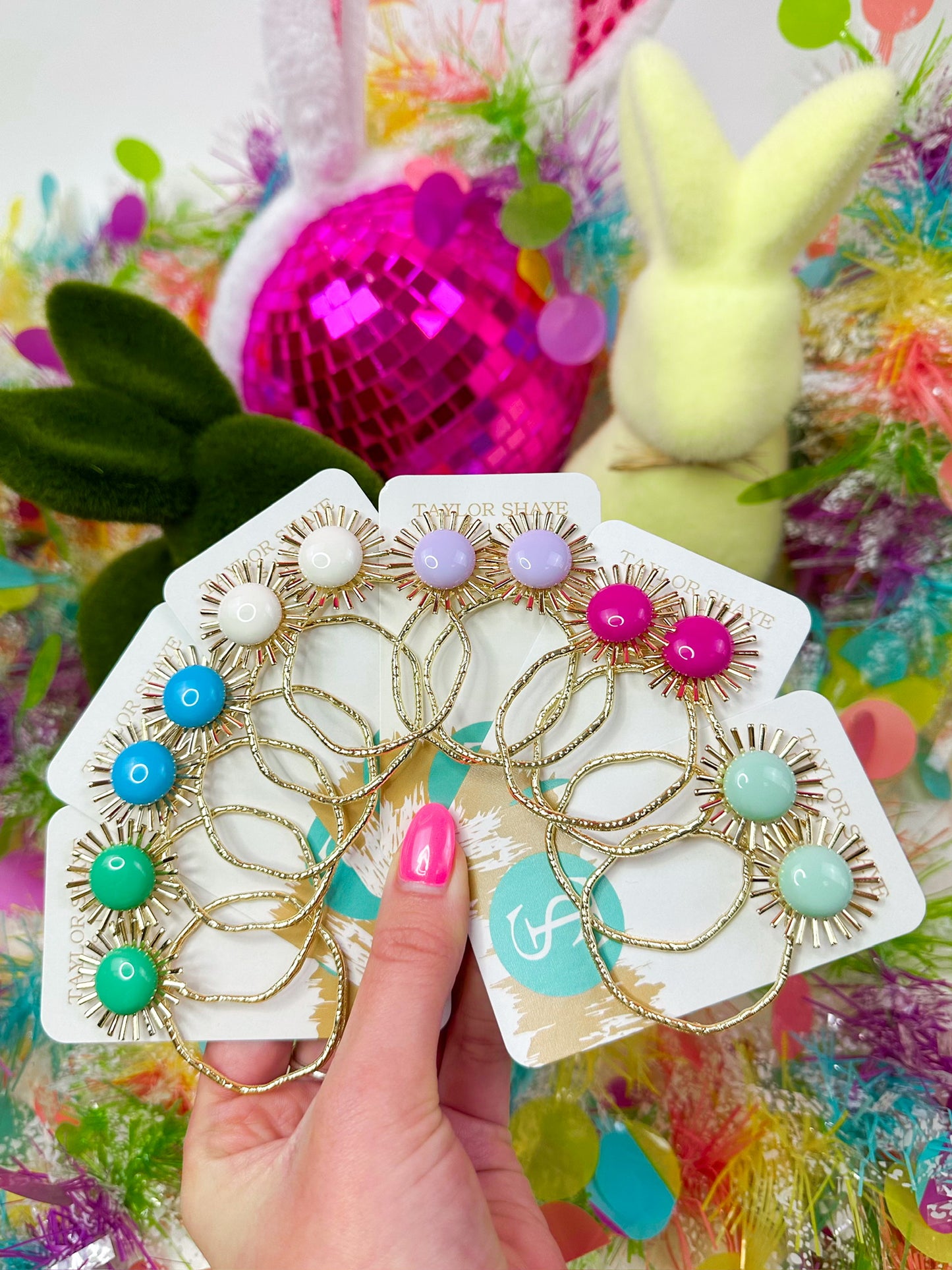 Colorful Sunburst Hoops