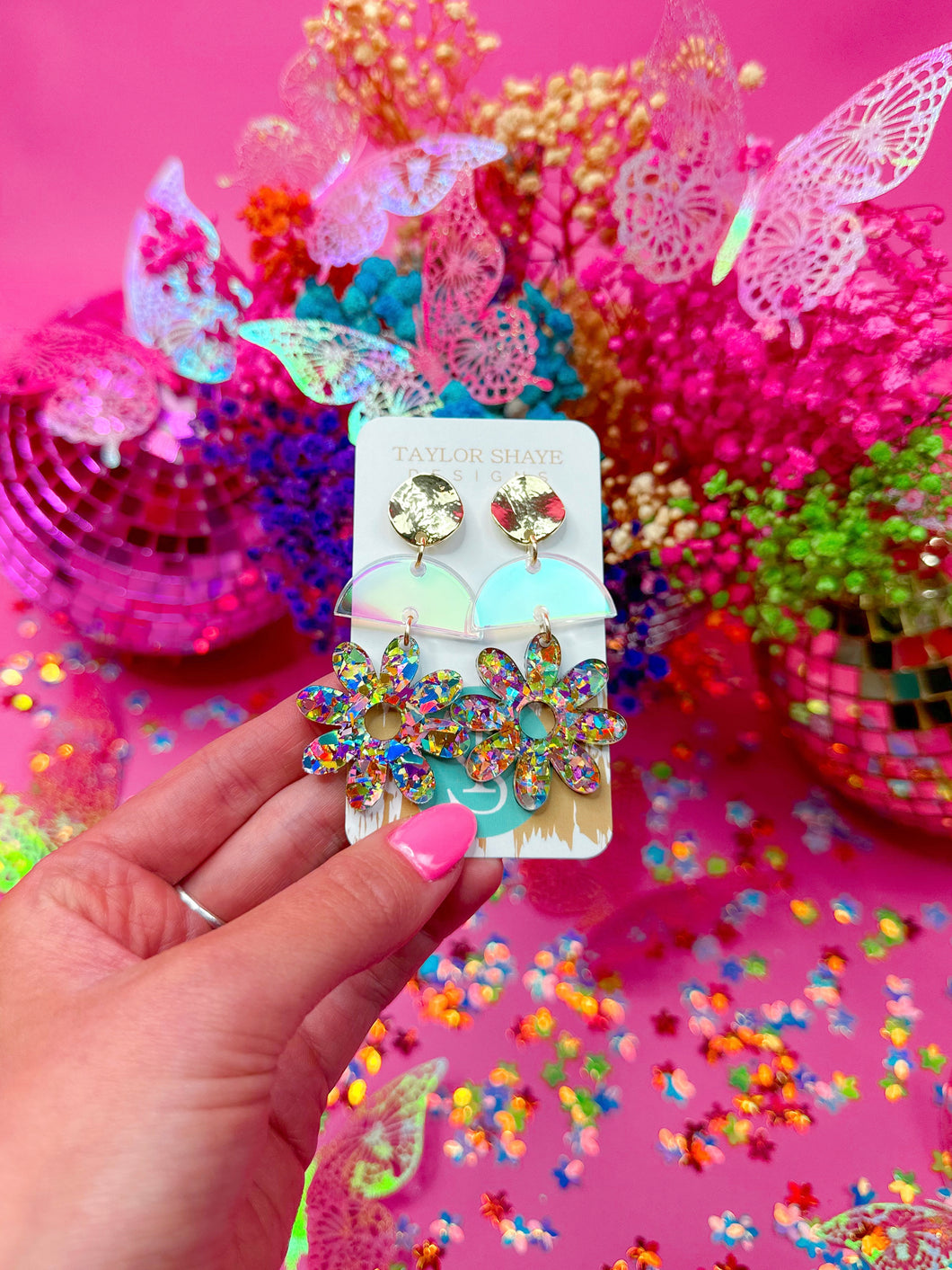 Pastel Confetti Lila Flower Drops