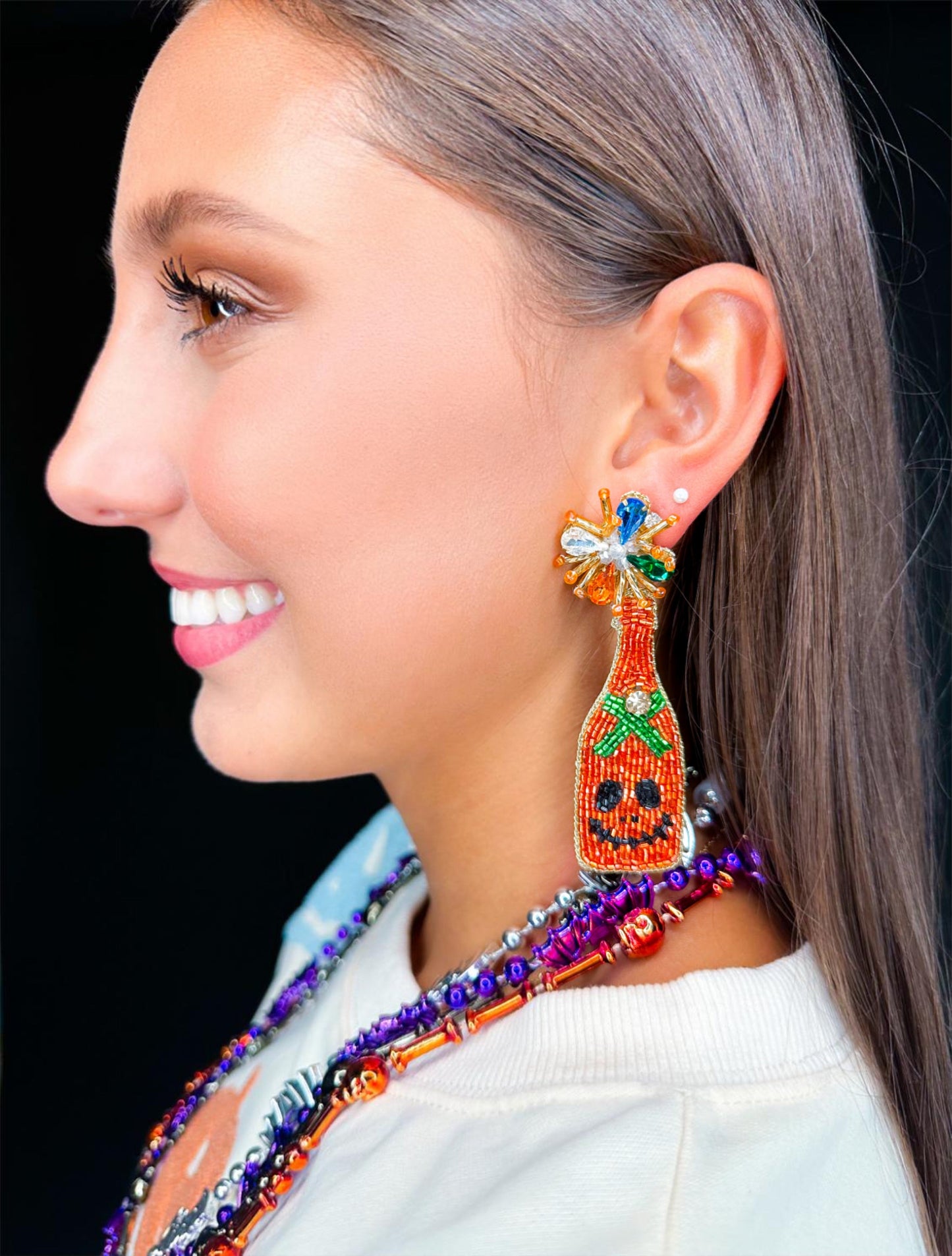 Beaded Pumpkin Bottle