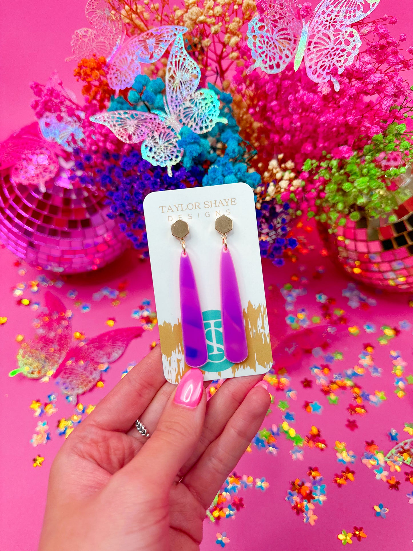 Pink Iridescent Timmy Drops