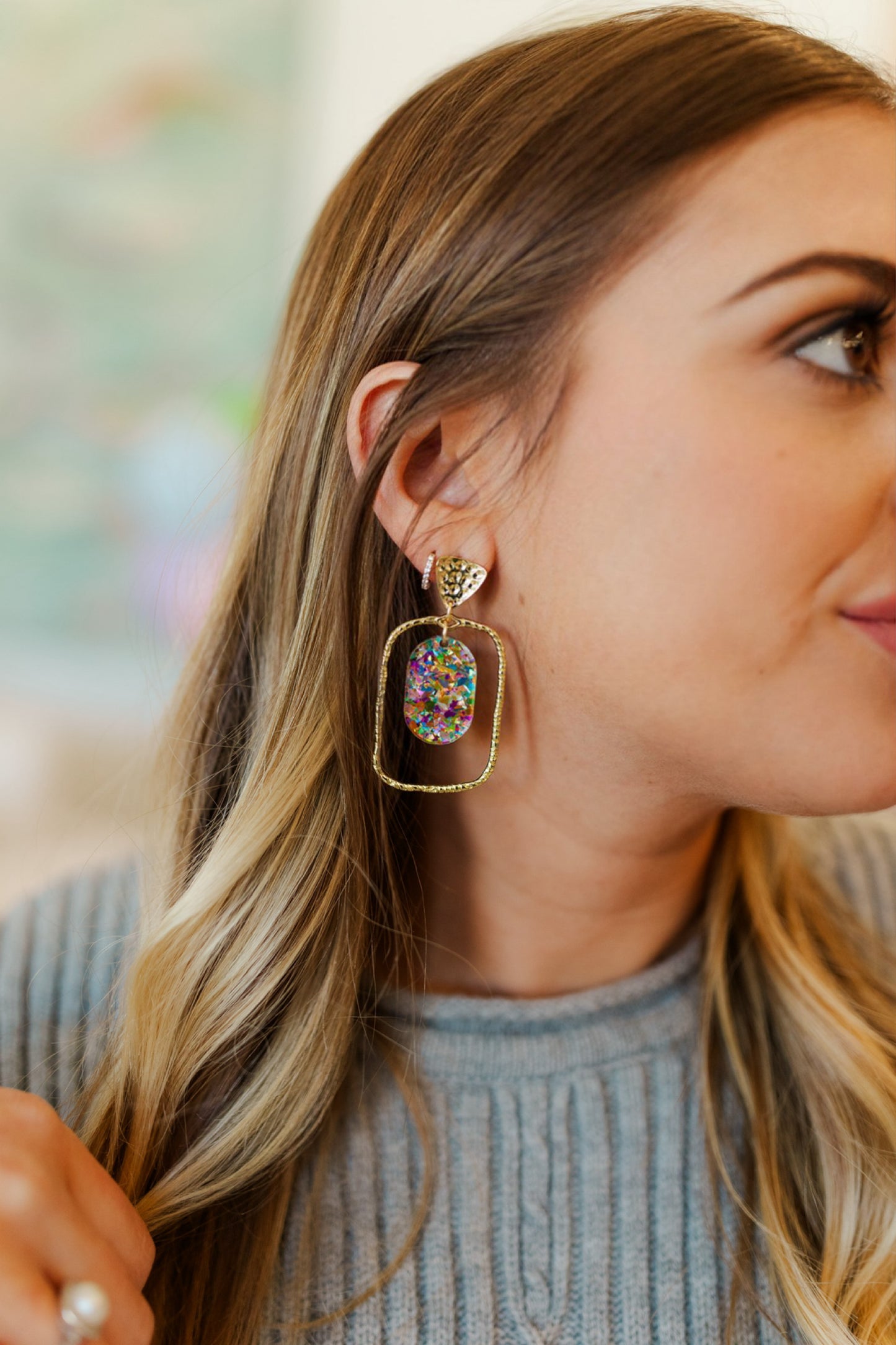 Pastel Confetti Oval Hoops