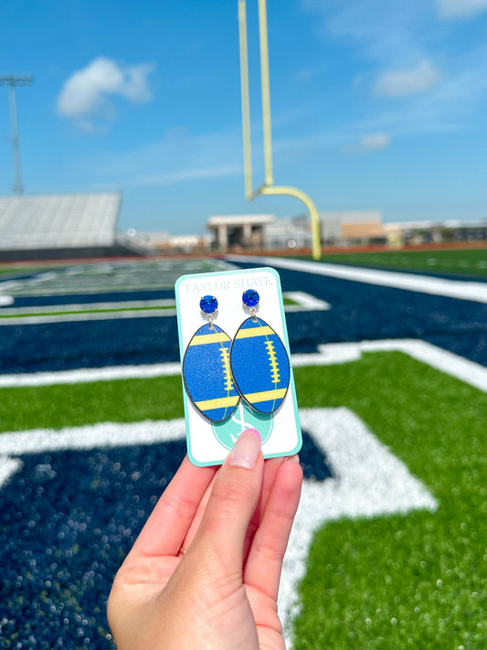 Blue/Gold Acrylic Footballs