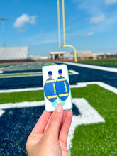 Load image into Gallery viewer, Blue/Gold Acrylic Footballs

