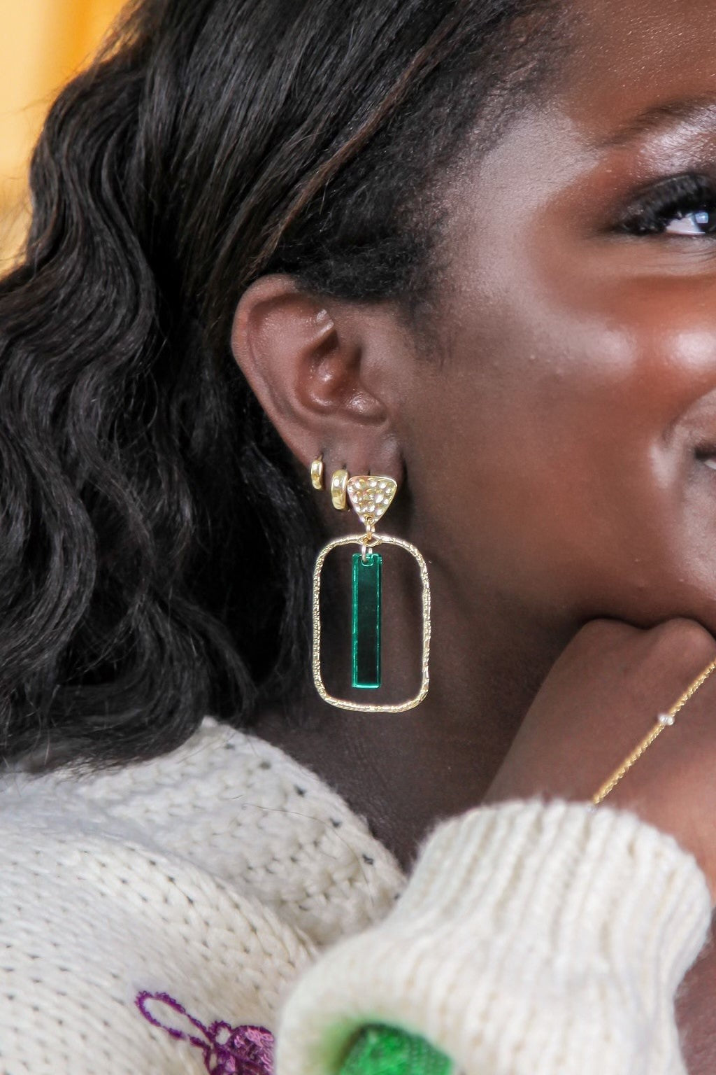 Christmas Mirror Stick Hoops