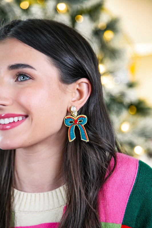 Beaded Christmas Bow