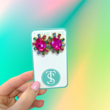 Load image into Gallery viewer, Crystal Oval Stud
