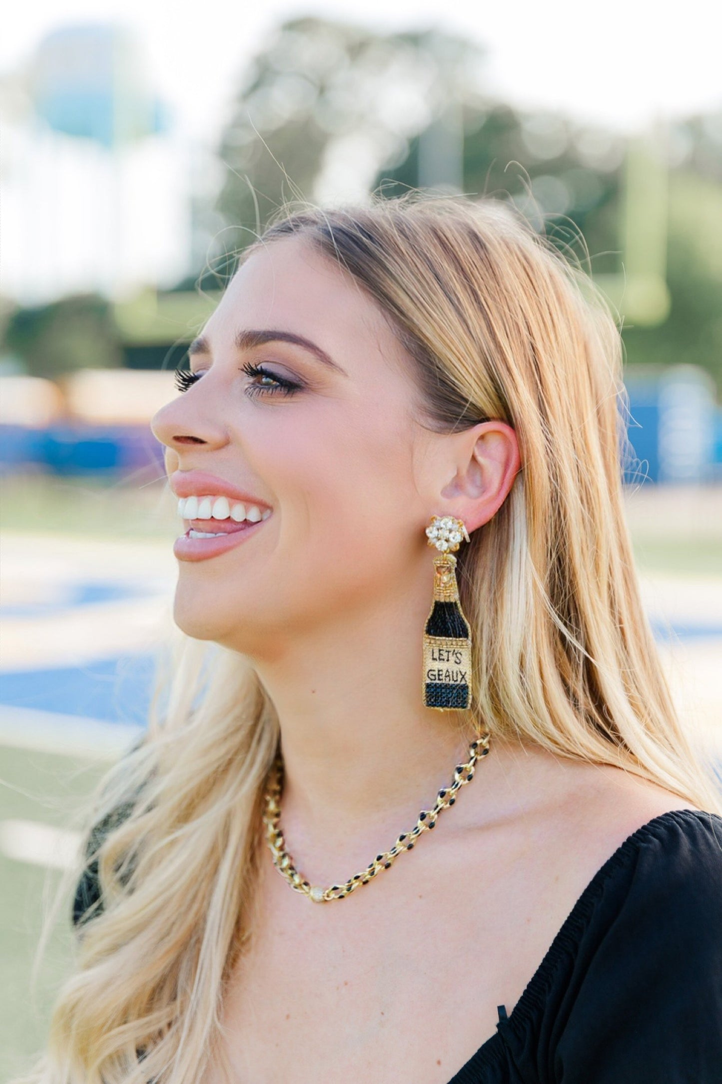 Black/Gold Geaux Bottle