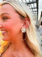 Load image into Gallery viewer, Rainbow Sequin Sunburst Hoops
