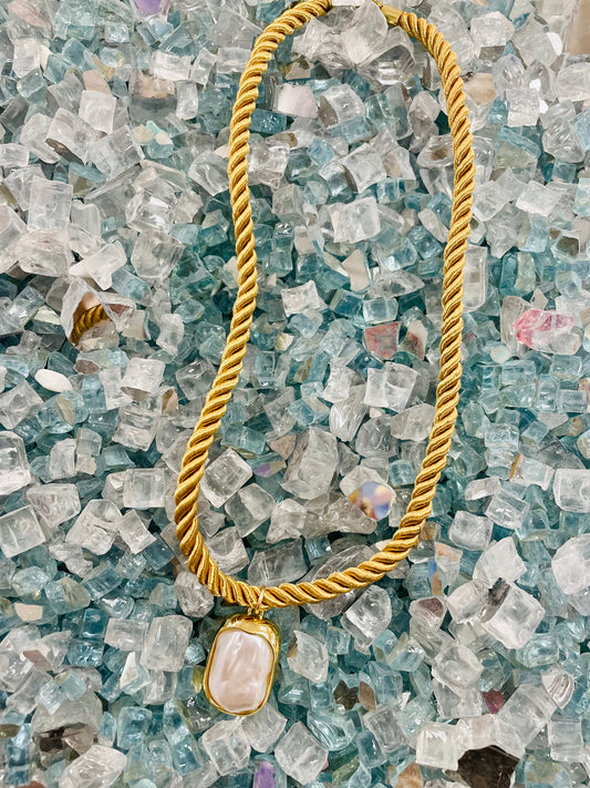 Dark Gold Rope Necklace