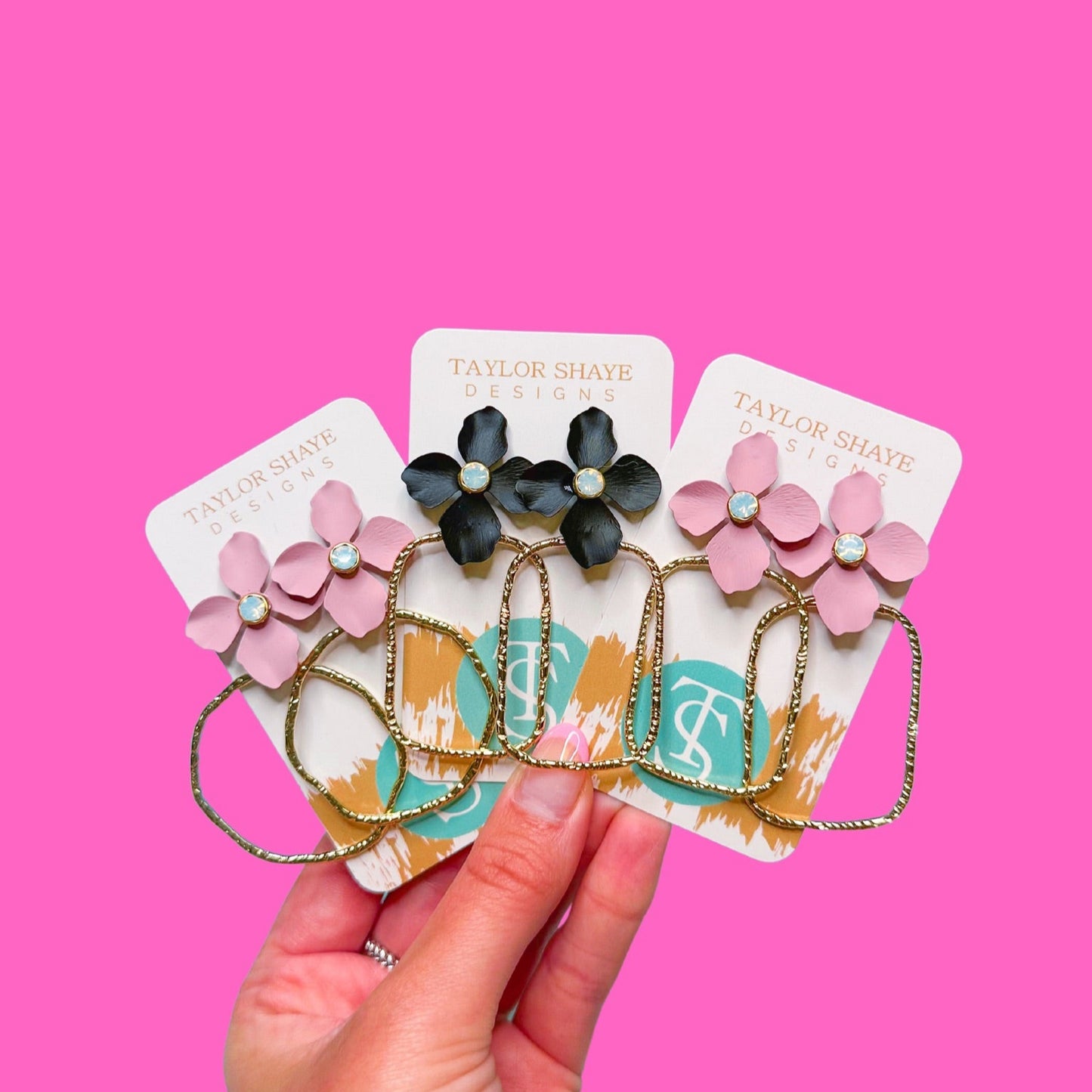 Kristen Flower Hoops