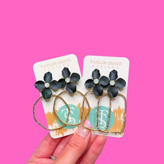 Kristen Flower Hoops