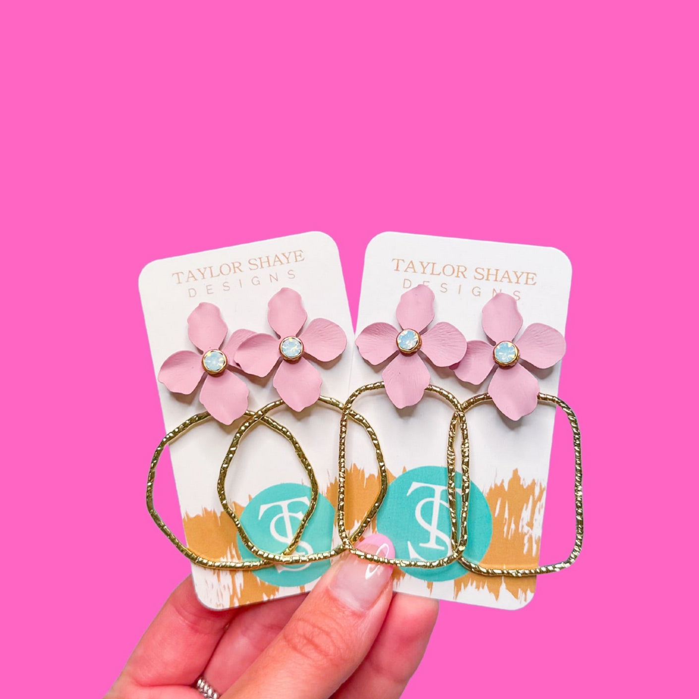 Kristen Flower Hoops