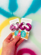 Load image into Gallery viewer, Pink Kai Hoops
