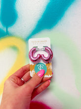 Load image into Gallery viewer, Pink Kai Hoops
