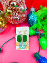 Load image into Gallery viewer, Christmas Oval Hoops
