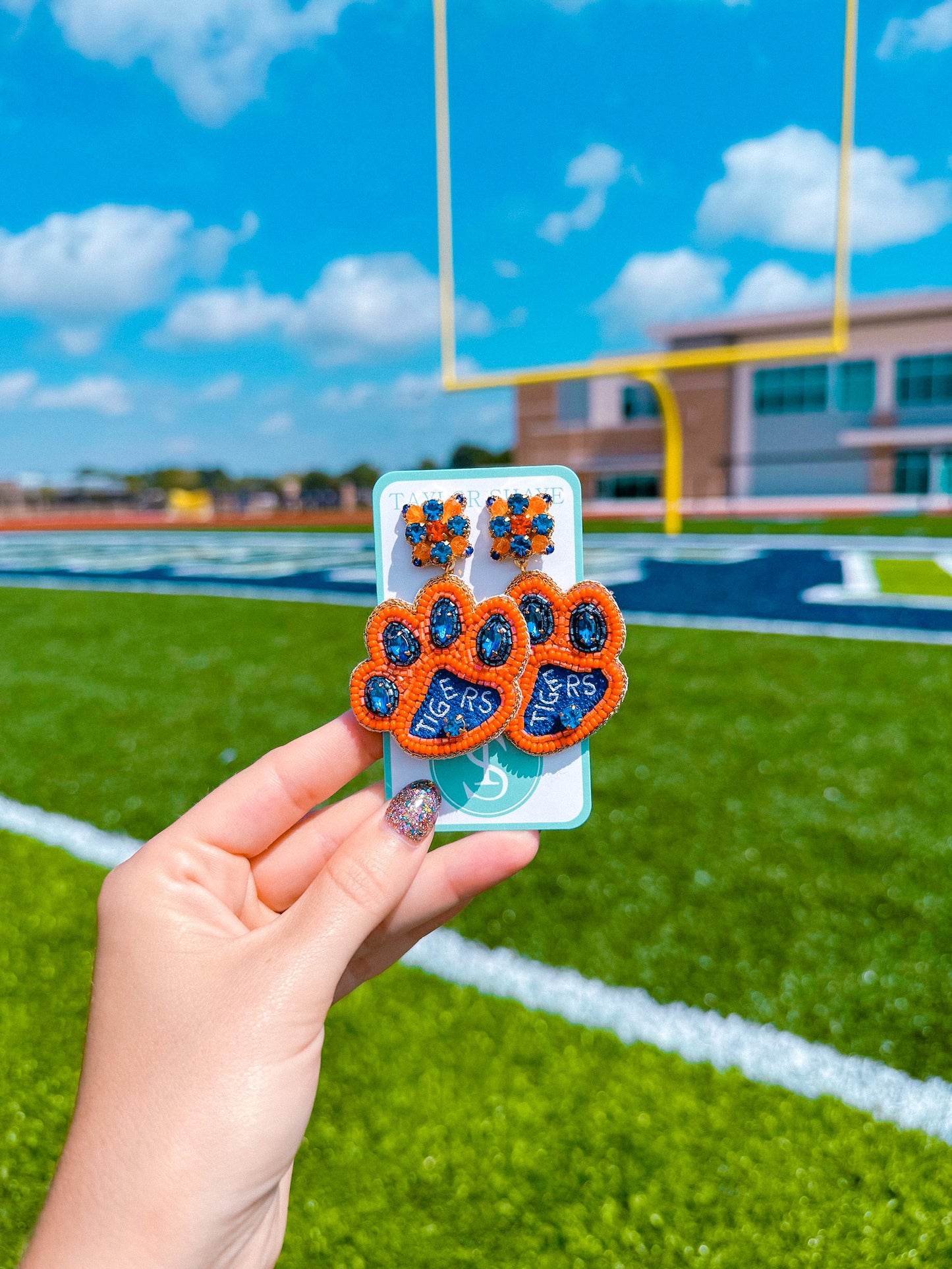 Navy/Orange Tiger Paw