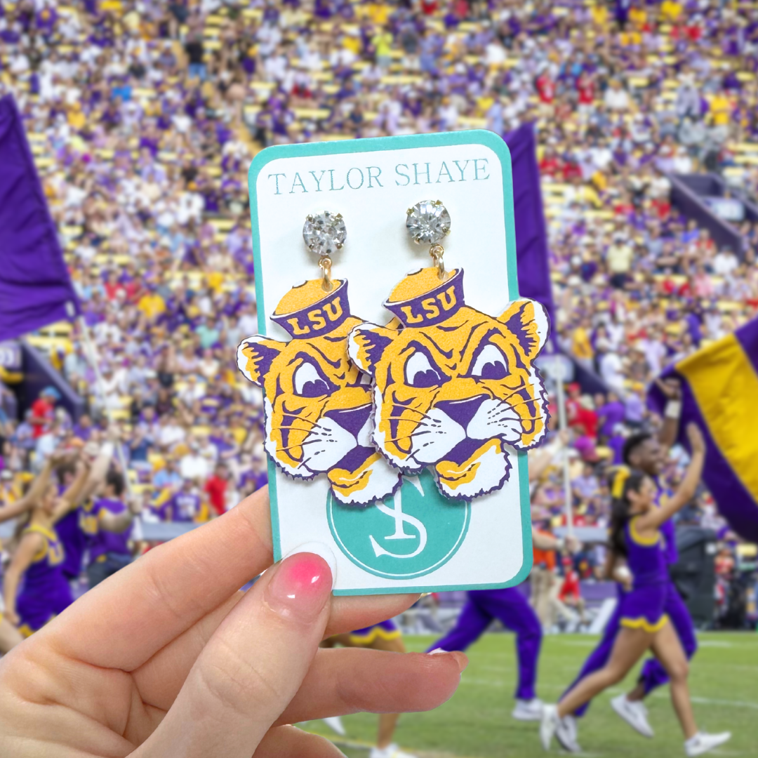 LSU Vintage Tiger Head Drops