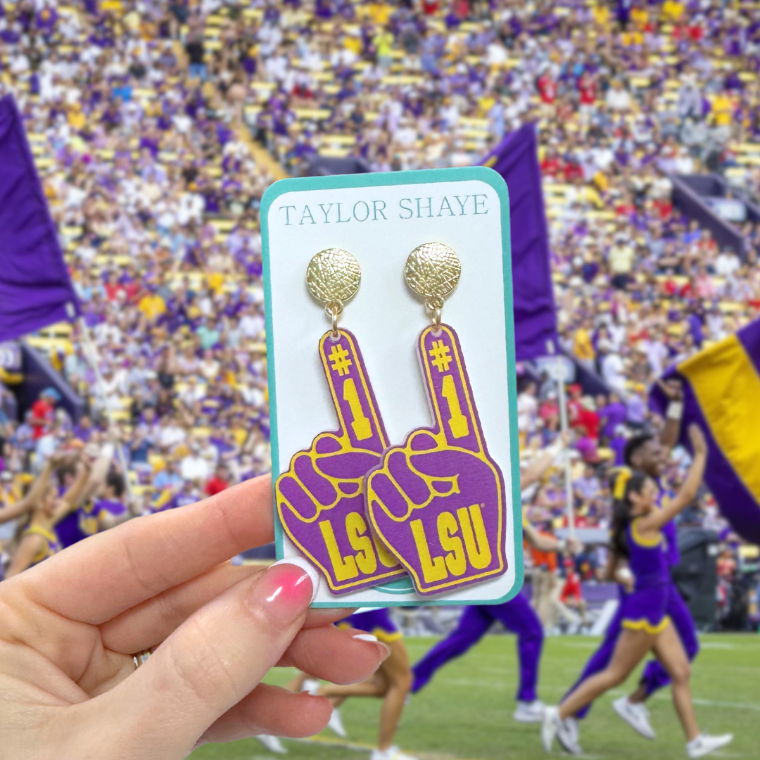 LSU Foam Finger Drops