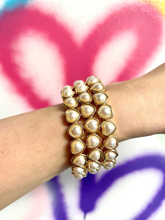 Rae Pearl Heart Bracelet