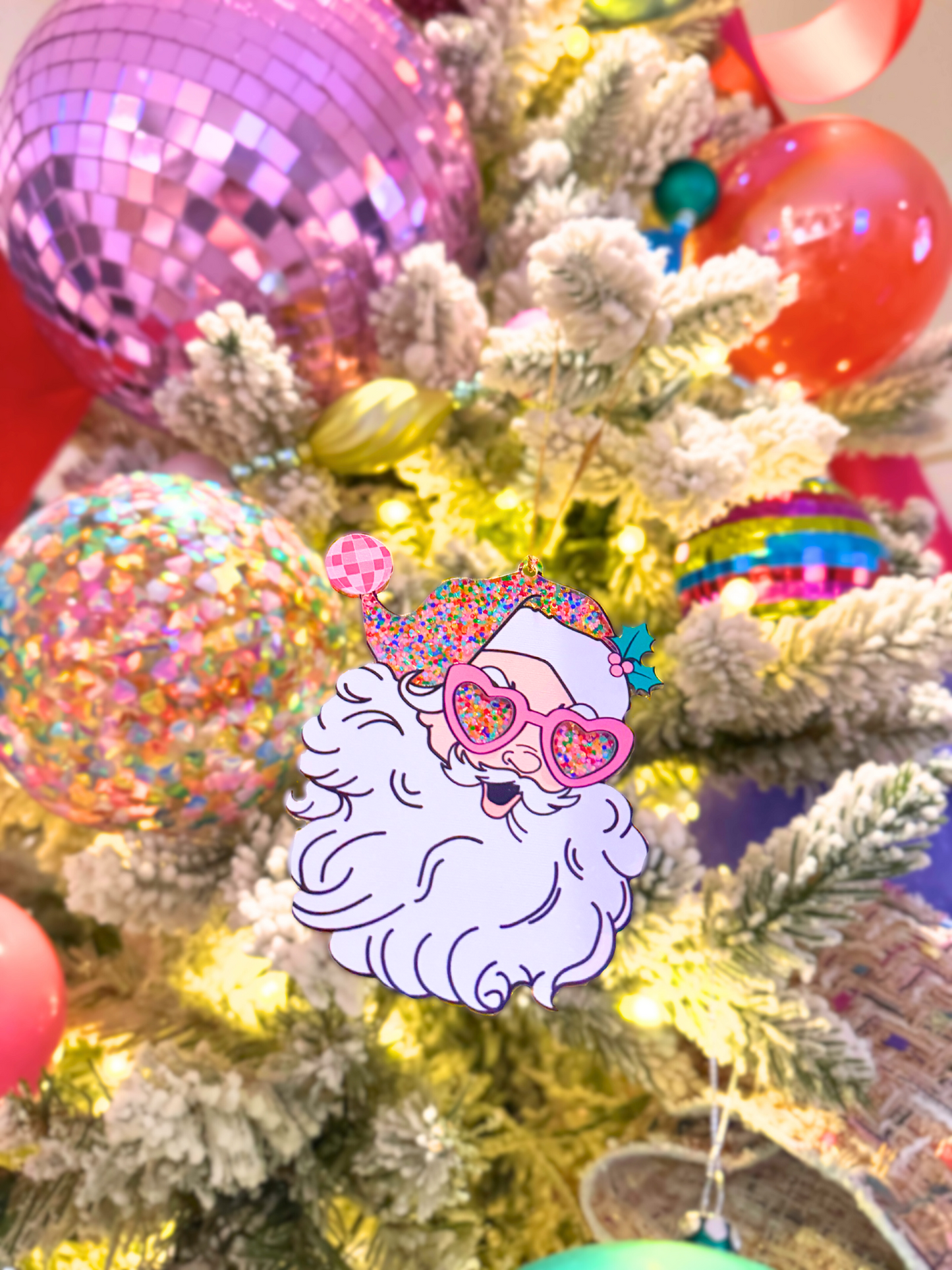 Santa at the Disco Ornament (Pack)