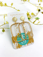 Load image into Gallery viewer, Gold Leaf Stick Hoops
