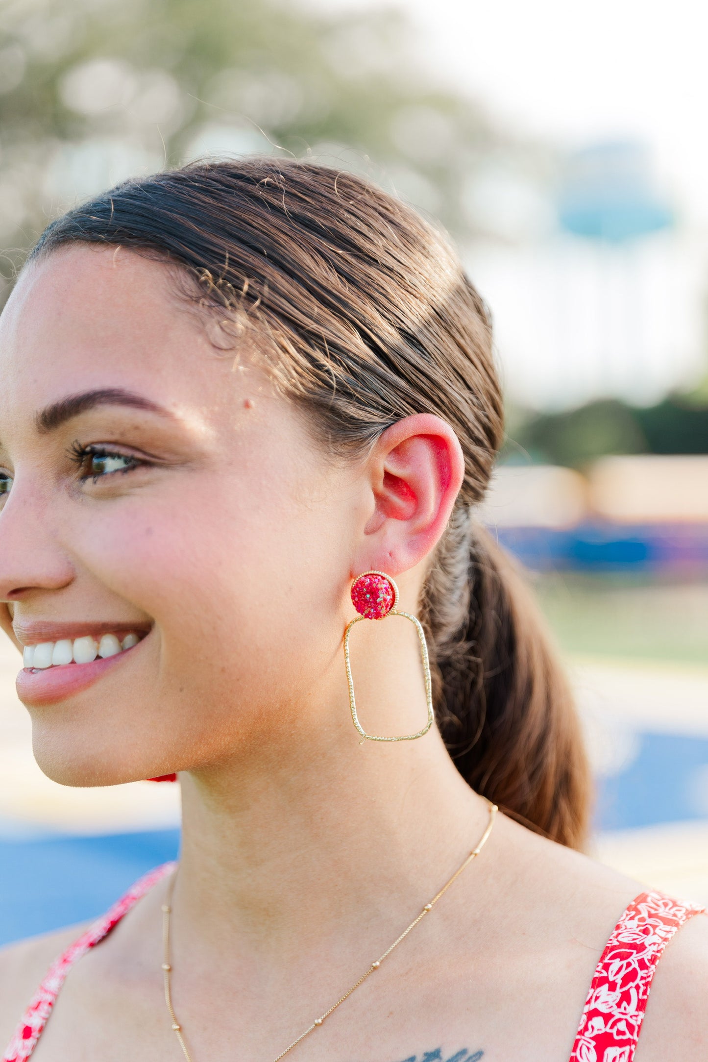 Gameday Glitter Top Hoops
