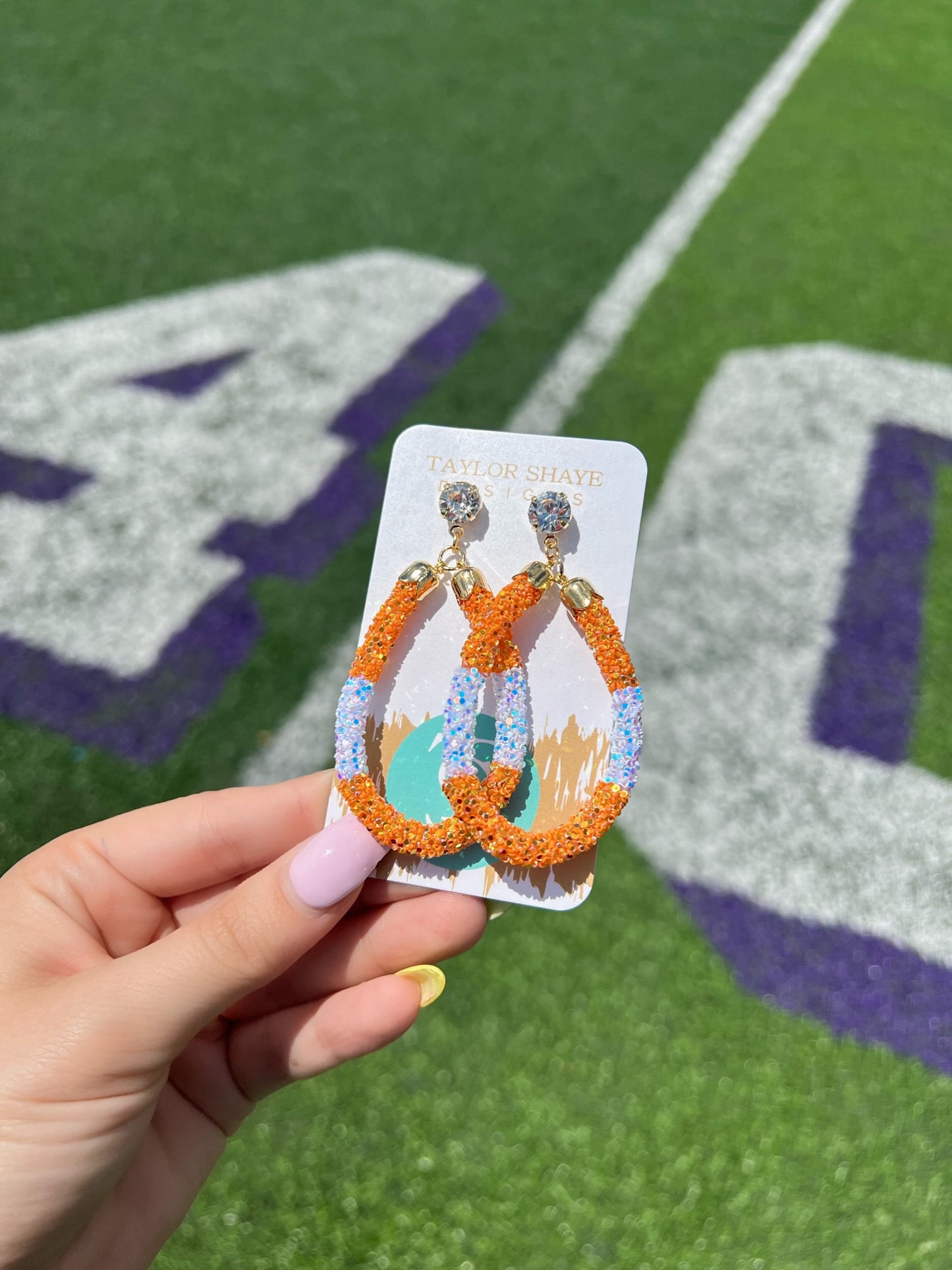 Gameday Glitter Teardrops