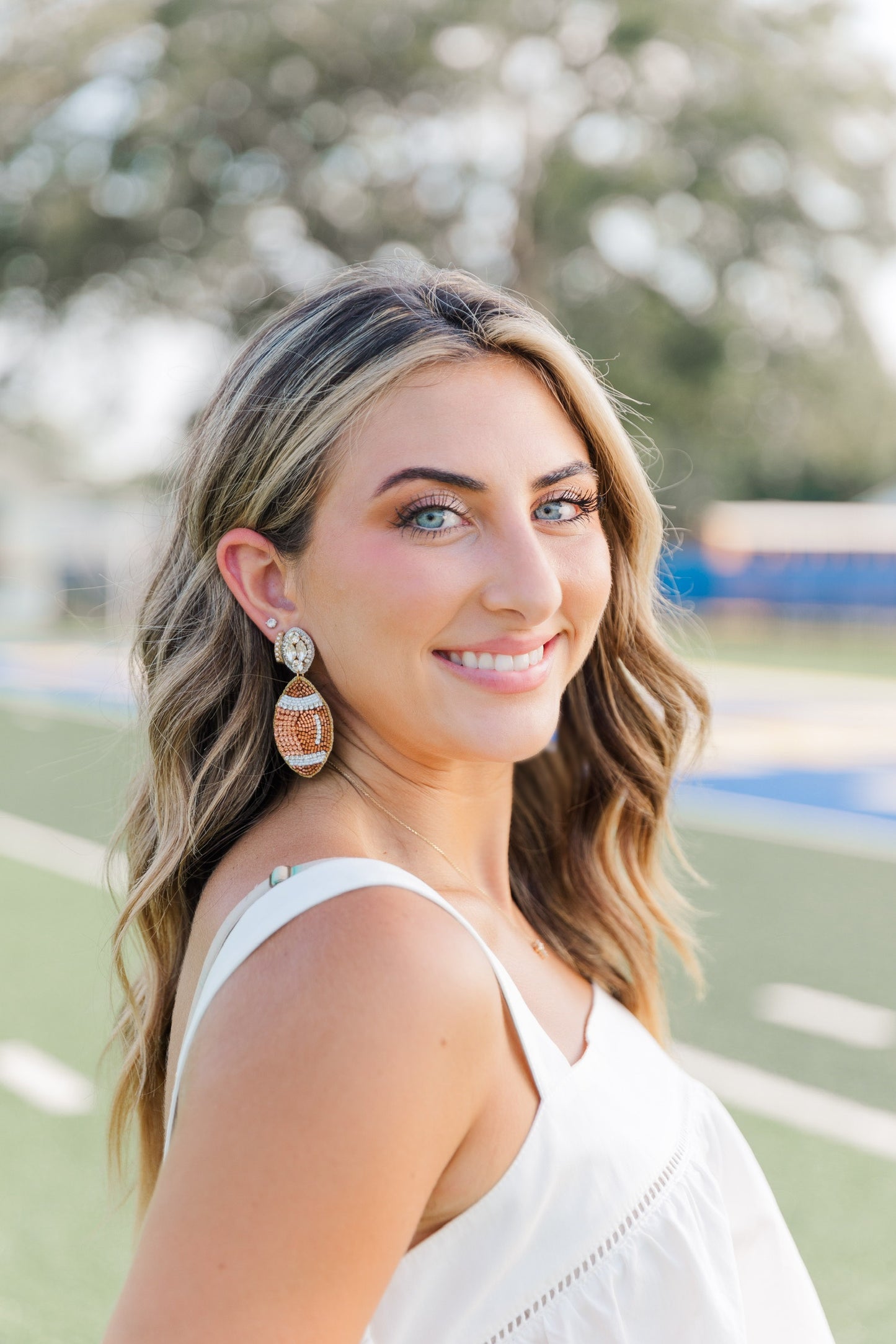Beaded Brown Footballs