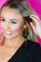 Load image into Gallery viewer, Black/Silver Flake Stick Hoops

