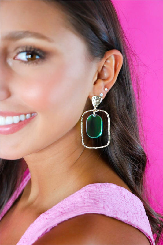 Iridescent Oval Hoops