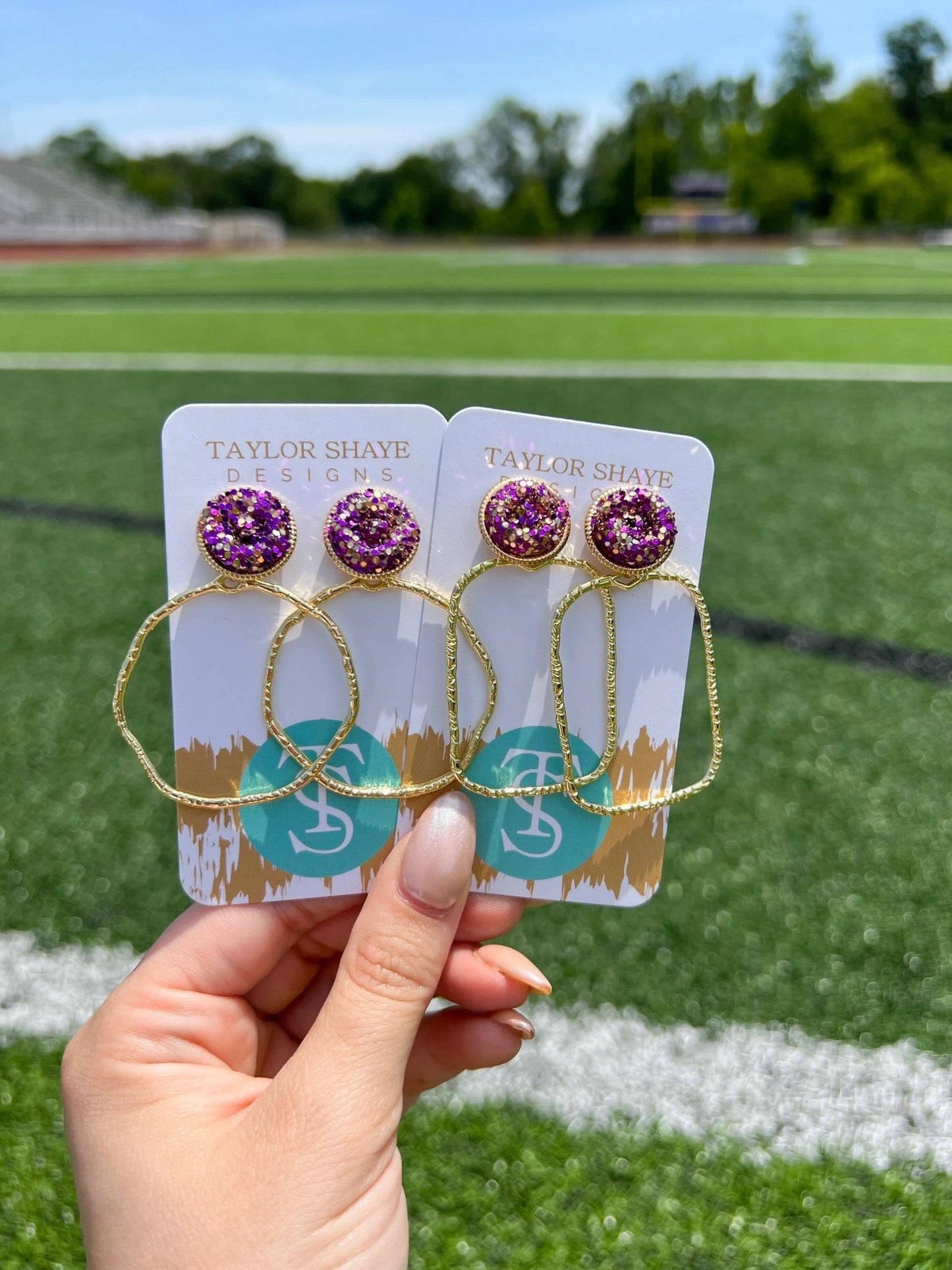 Gameday Glitter Top Hoops