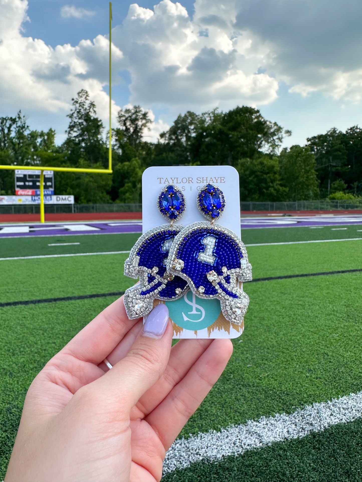 Royal Blue Football Helmet