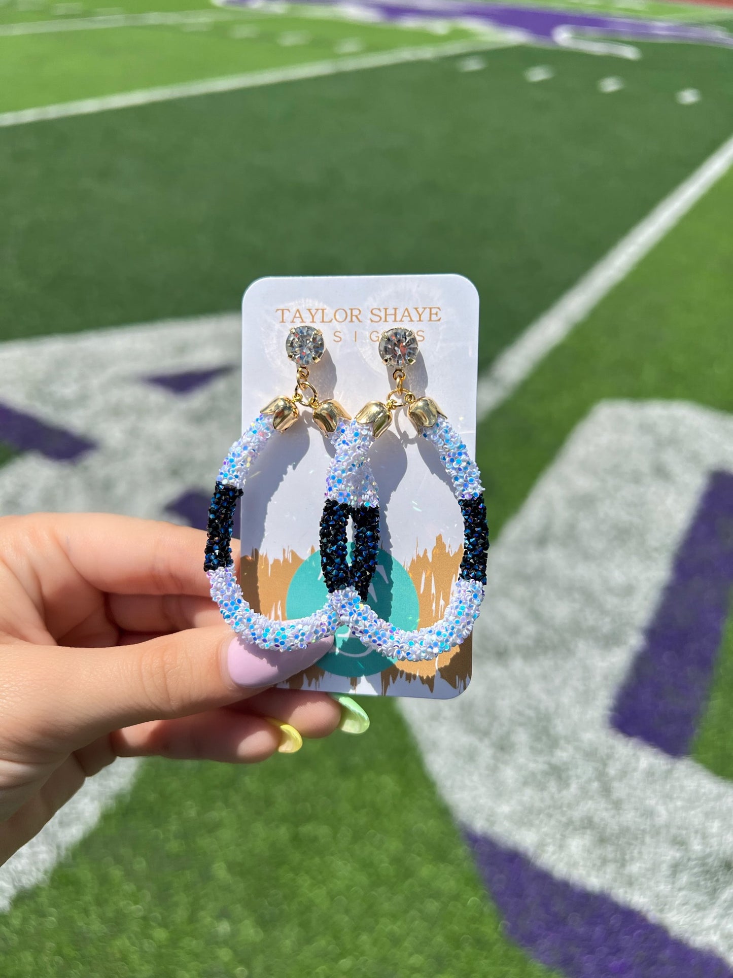 Gameday Glitter Teardrops