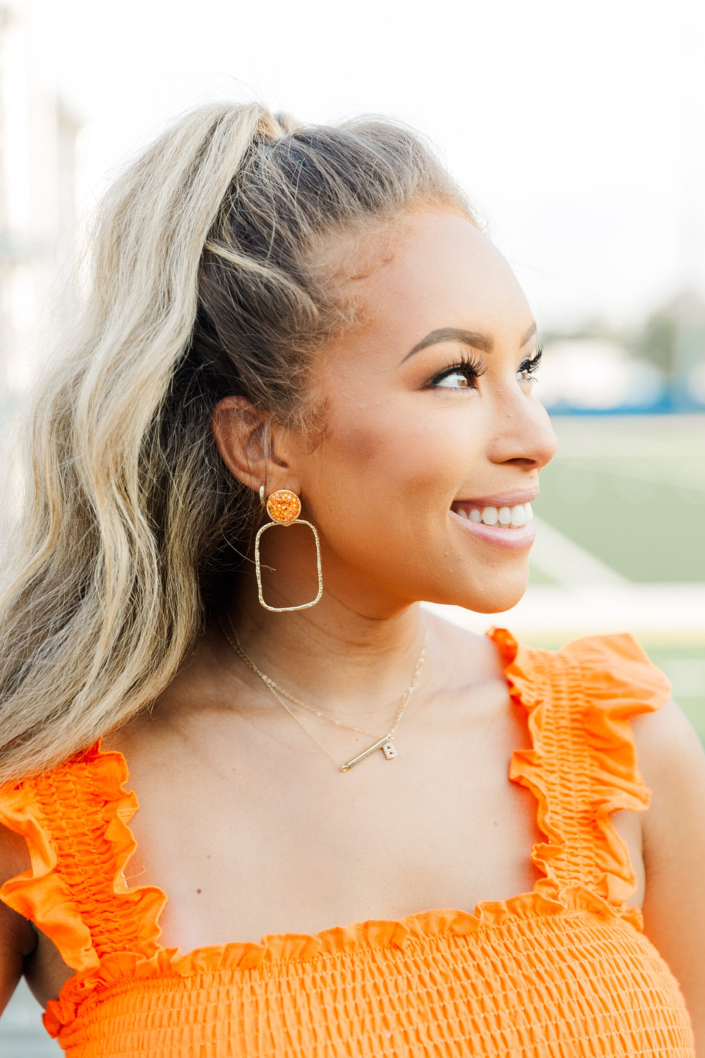 Gameday Glitter Top Hoops