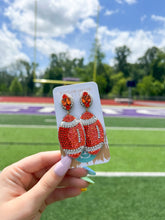 Load image into Gallery viewer, Beaded Orange Footballs
