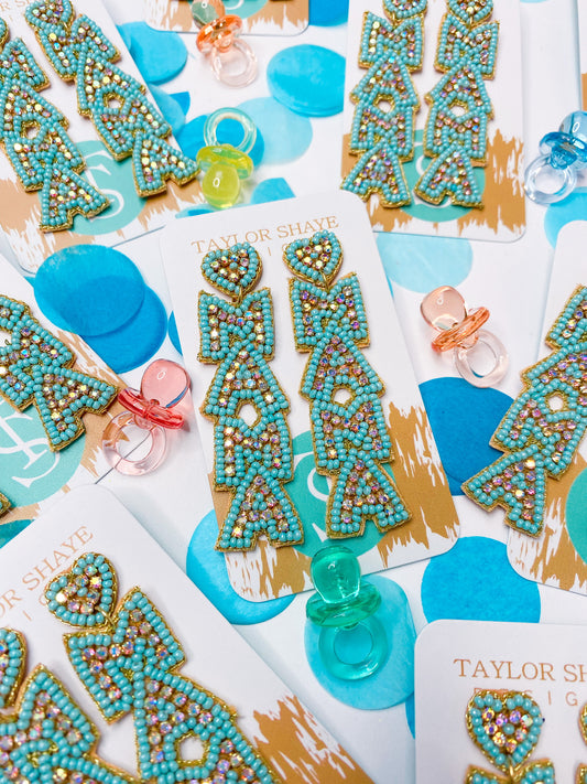 MAMA Beaded Earrings