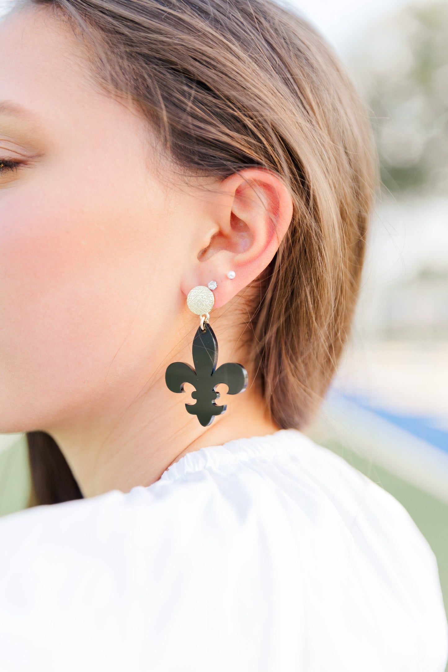 Acrylic Fleur de Lis Drops