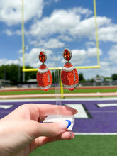 Load image into Gallery viewer, Beaded Orange Footballs
