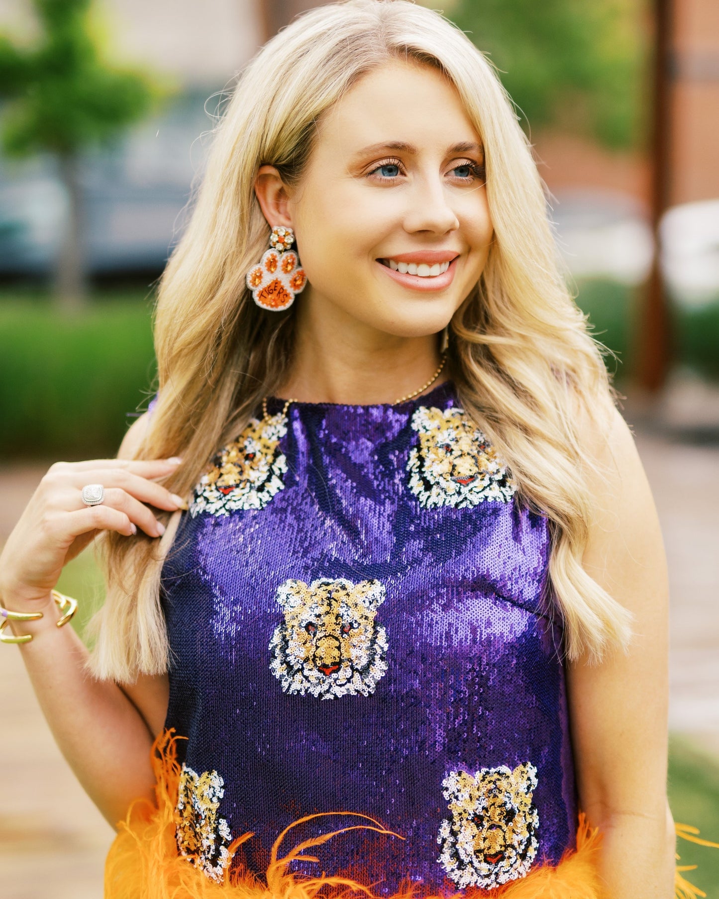 White & Orange Tiger Paw