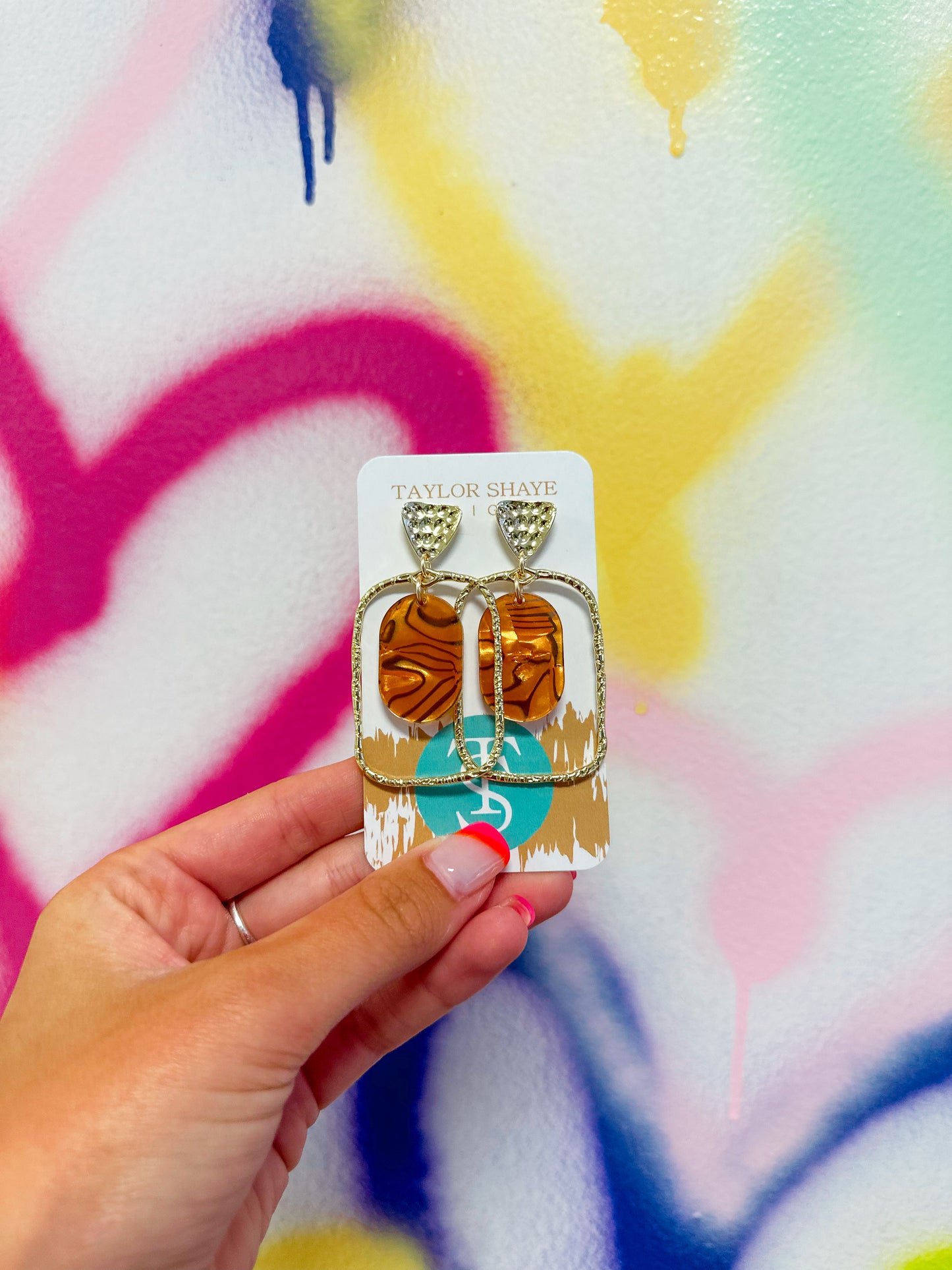 Fall Marble Oval Hoops