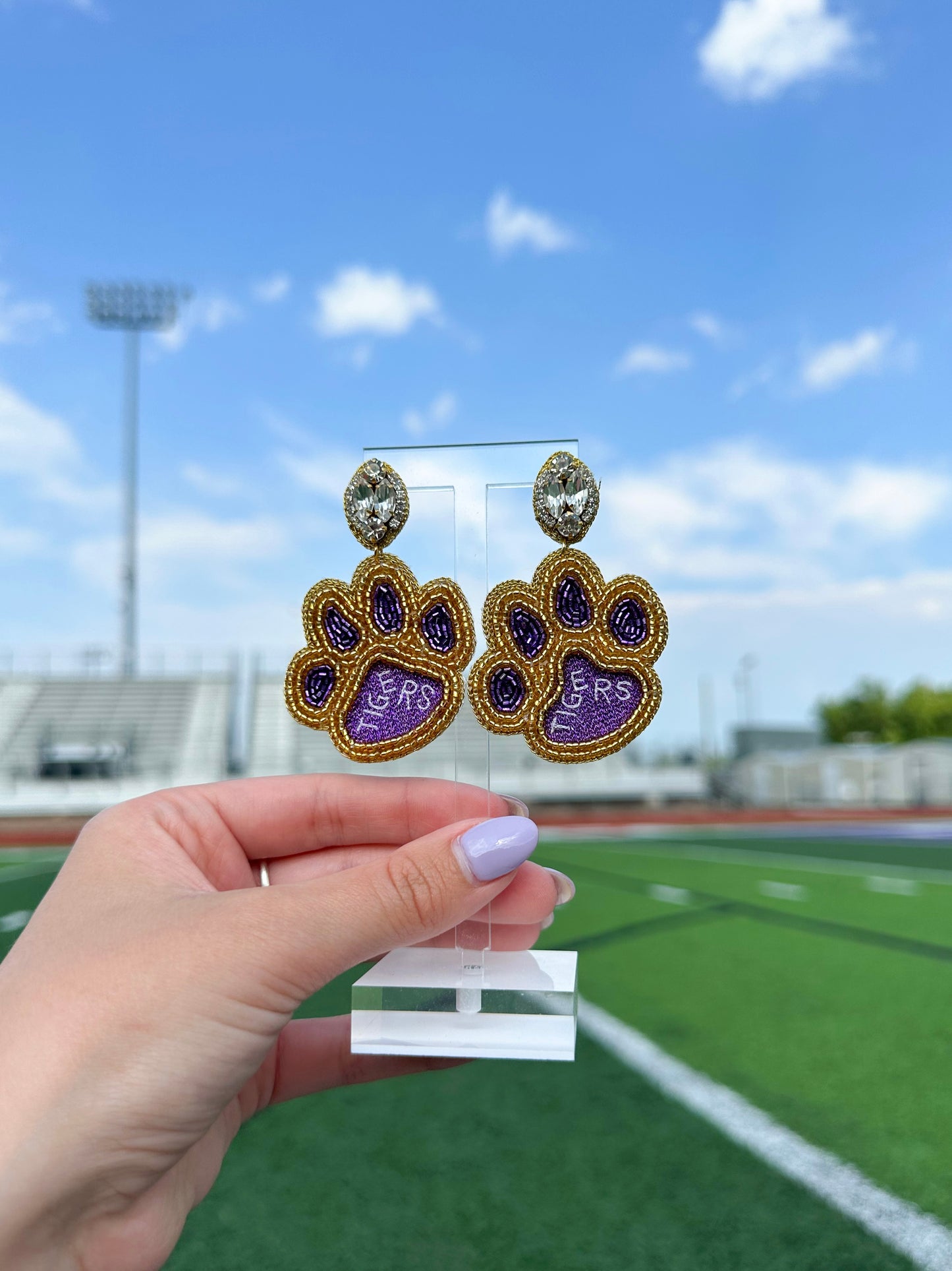 Purple/Gold Tiger Paws