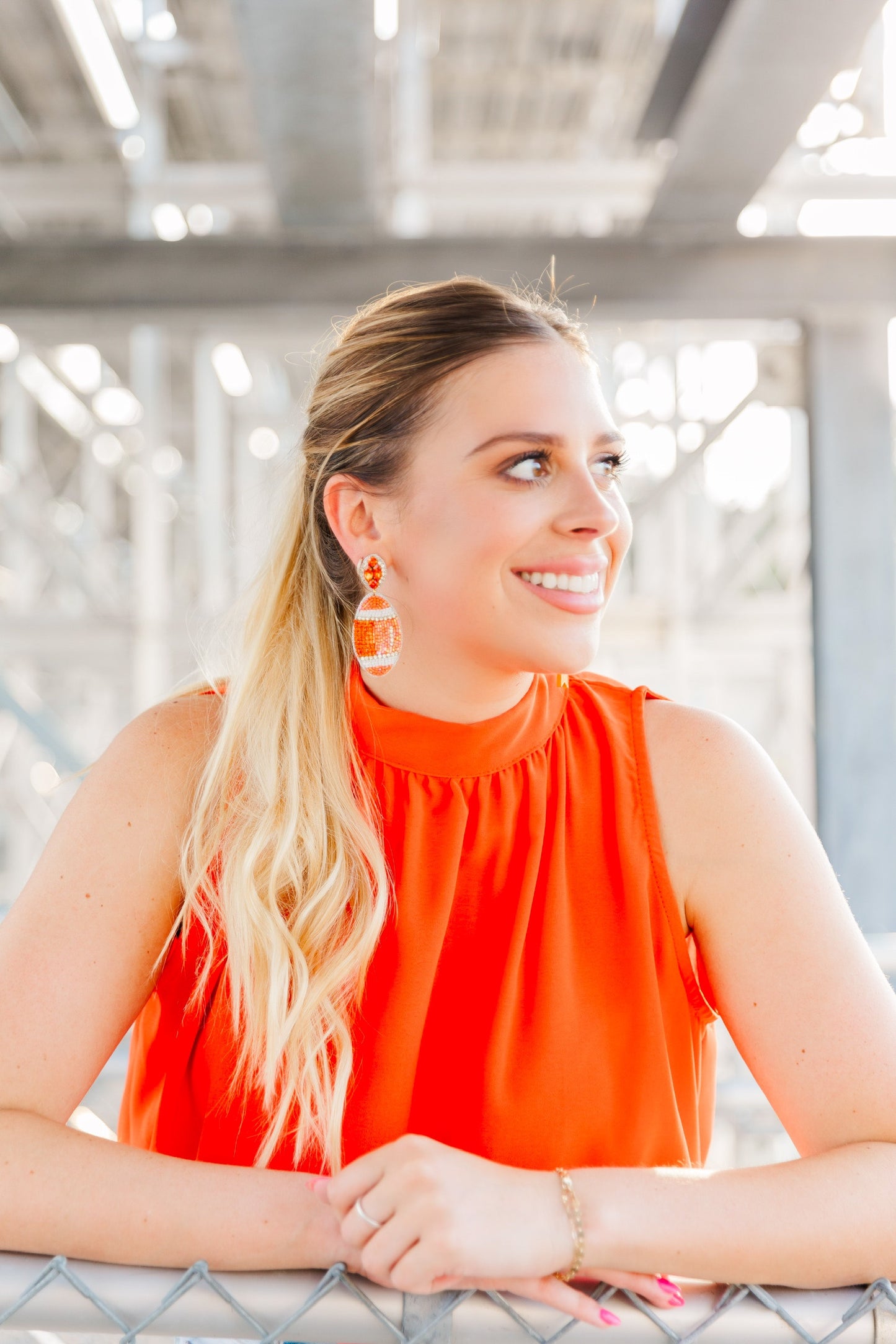 Beaded Orange Footballs