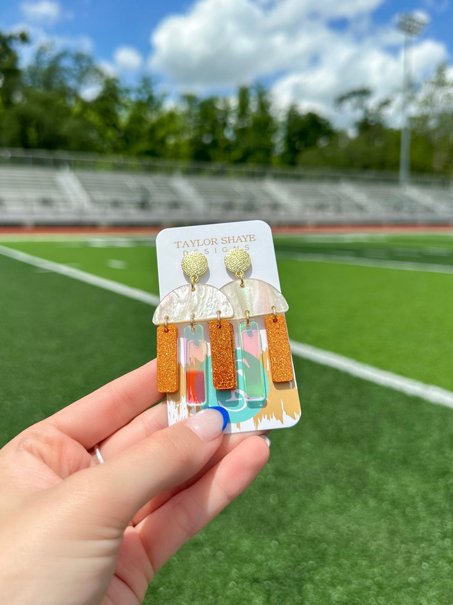 Orange/Iridescent Huddle Drops