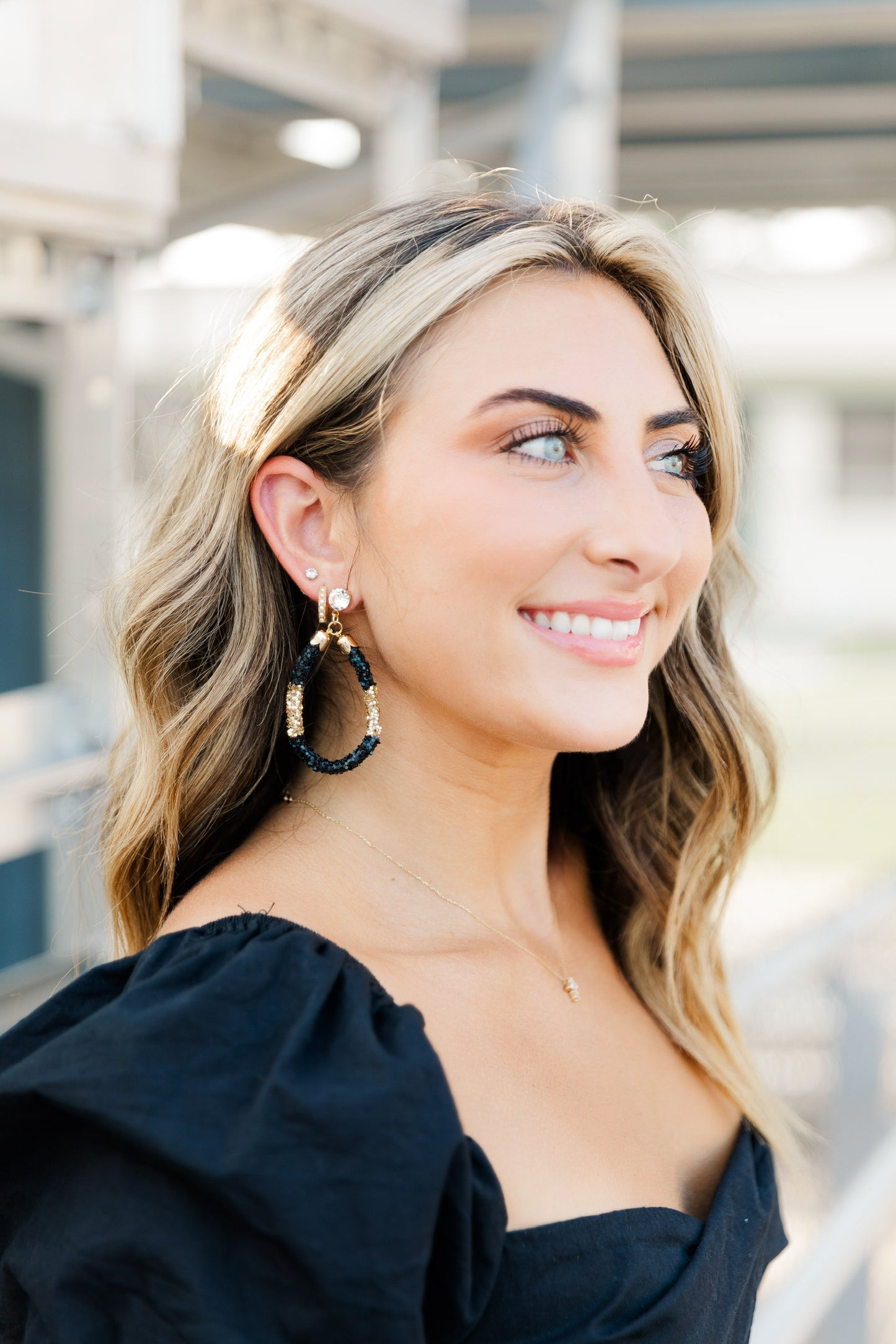 Gameday Glitter Teardrops